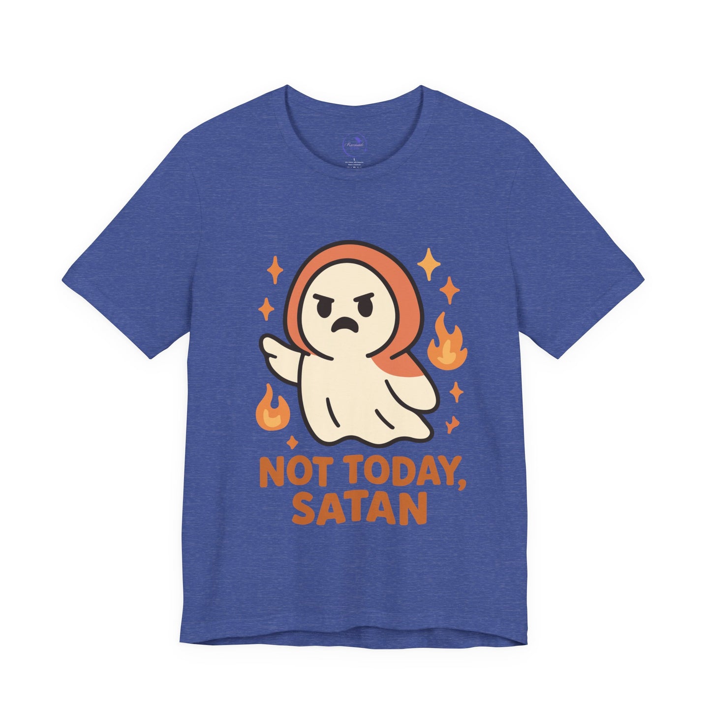 'Not Today Satan' Ghost Vibing Unisex T-Shirt - Funny Halloween Cute Apparel