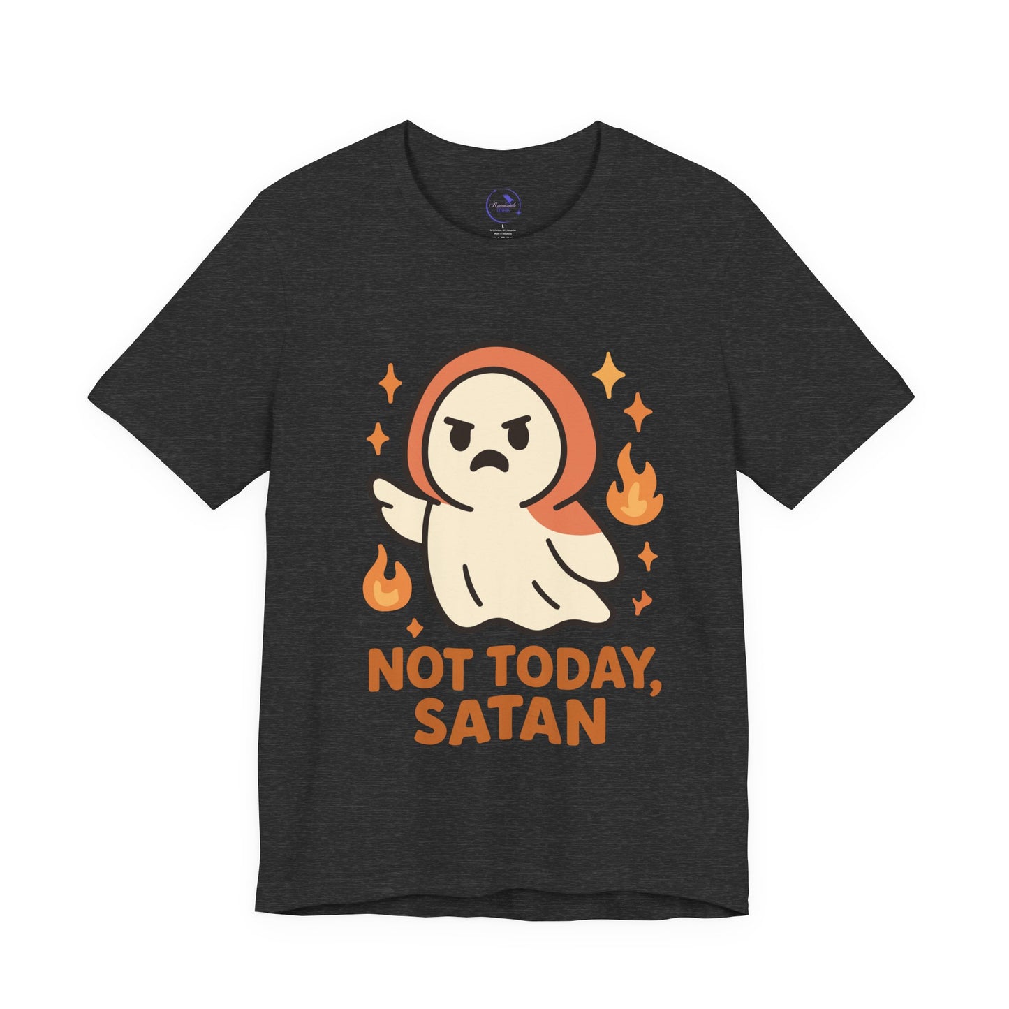 'Not Today Satan' Ghost Vibing Unisex T-Shirt - Funny Halloween Cute Apparel