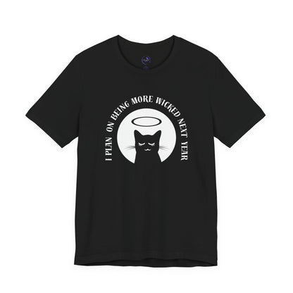 Wicked Cat Unisex Jersey Tee - Funny T-Shirt for Cat Lovers