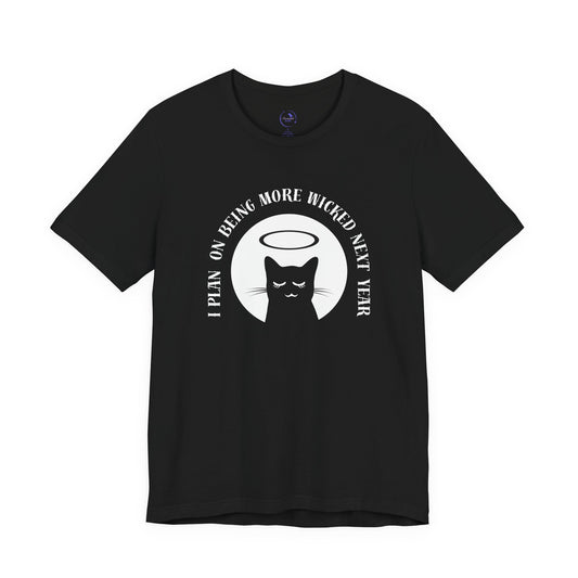Wicked Cat Unisex Jersey Tee - Funny T-Shirt for Cat Lovers
