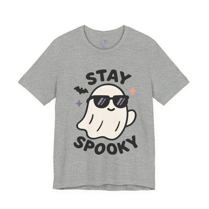 'Stay Spooky' Ghost Vibing Unisex T-Shirt - Funny Halloween Cute Apparel